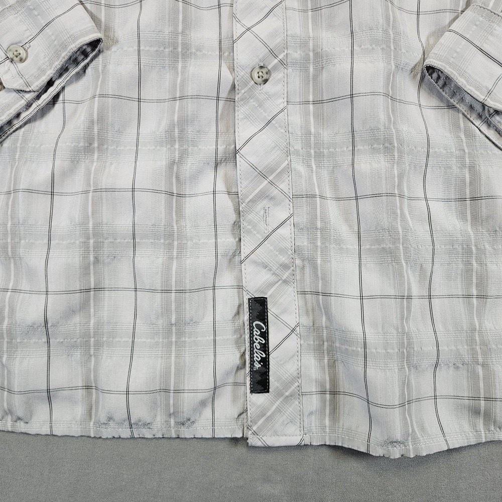 Cabelas XPG Shirt Mens 2XL Grey Outdoor Fishing Hiking XPG Insect Defense - Picture 5 of 15